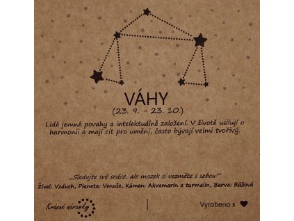 Dárková kartička - Váhy