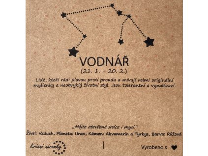 Dárková kartička - Vodnář