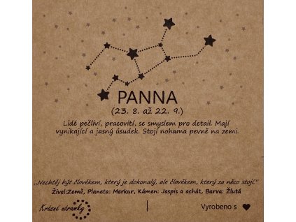 Dárková kartička - Panna