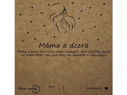 Dárková kartička - Máma a dcera