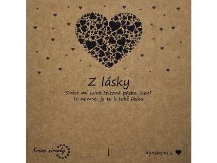 Dárková kartička - Z lásky