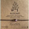 Náramek simple - Rodonit (přírodní kámen, chir. ocel)