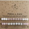 Set náramků - Máma a dcera - Růženín, jadeit (Dárková kartička ZDARMA)