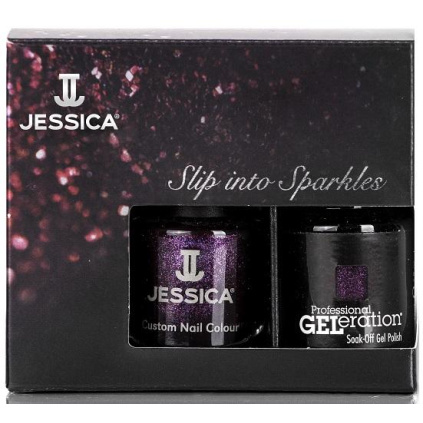 Jessica duo kolekce laku a gel laku na nehty 1153 Slip into Sparkles Dazzling Diva 2ks