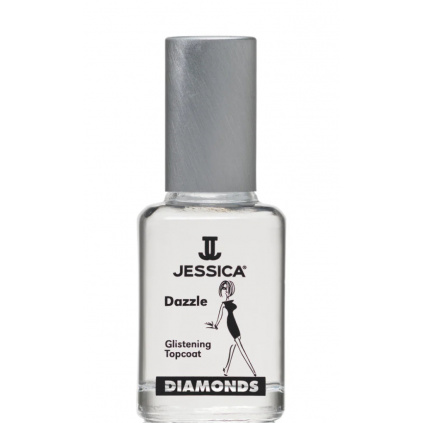 Jessica nadlak na nehty s diamantovým prachem Diamonds Dazzle 15 ml čirý