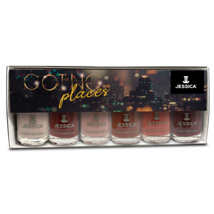 jessica laky na nehty going places darkova sada 6 x 15 ml