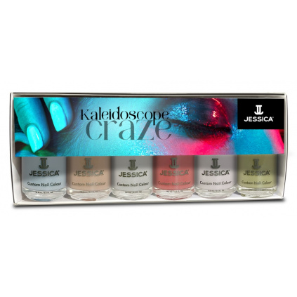 jessica laky na nehty kaleidoscope craze darkova sada 6 x 15 ml