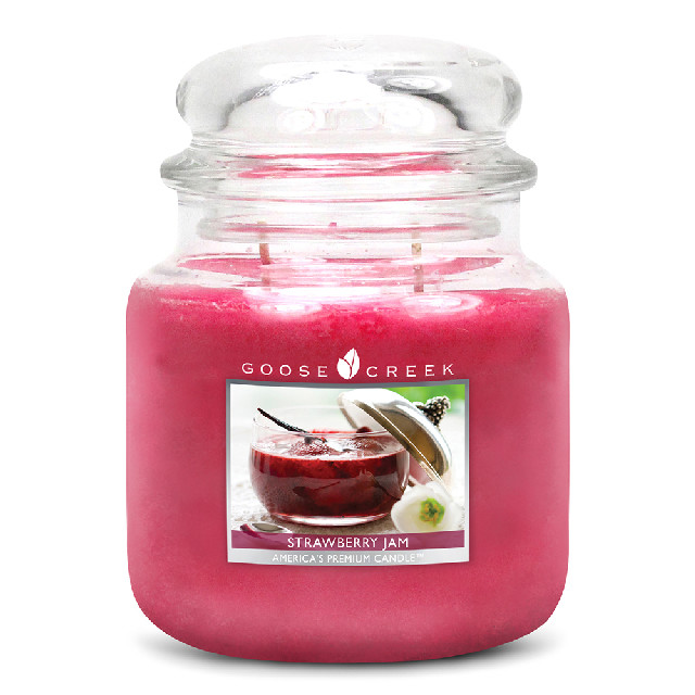 Goose Creek - Jahodový džem Sviečka v skle 450 g