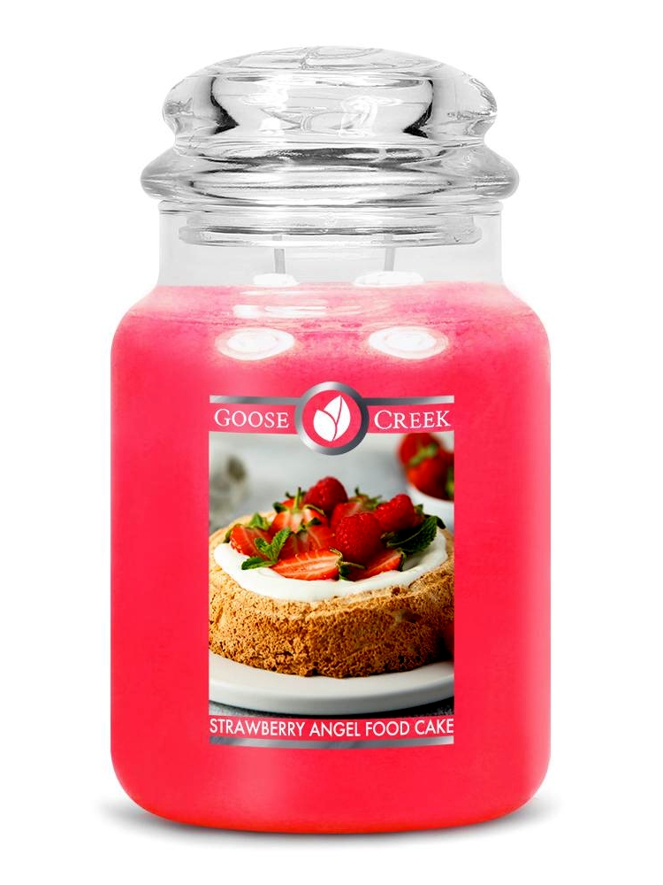 Goose Creek - Anjelský jahodový koláč Sviečka v skle 680 g