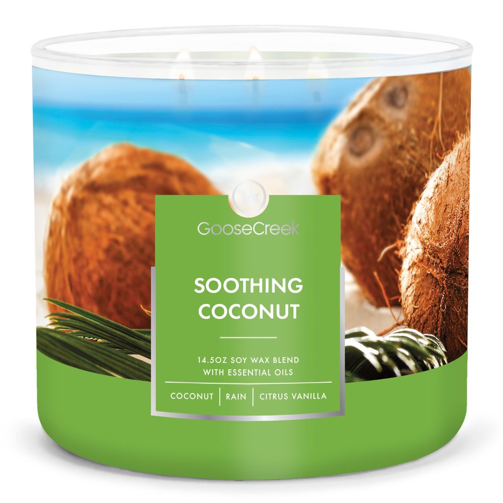 Goose Creek - Upokojujúci kokos Aromatická sviečka v skle 411 g