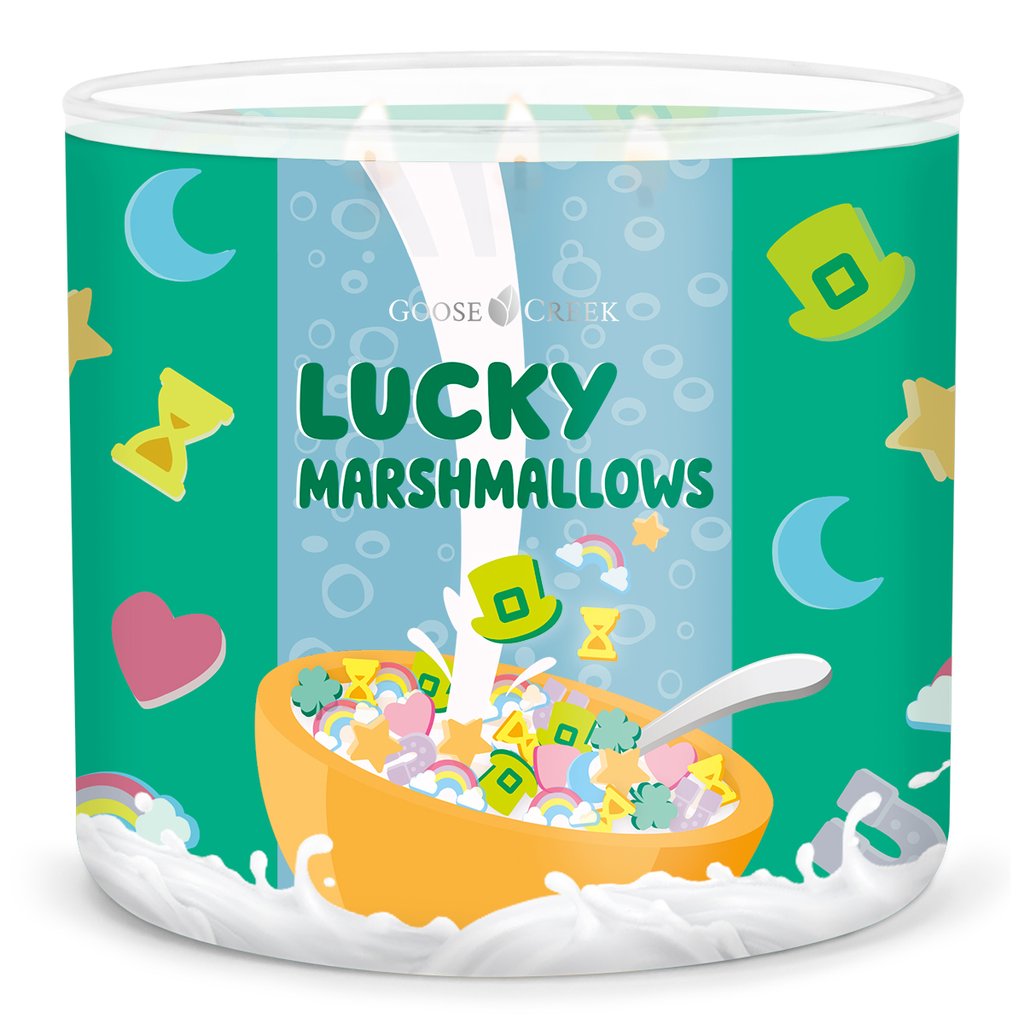 Goose Creek - Šťastný marshmallow- Cereálna kolekcia Aromatická sviečka v skle 411 g