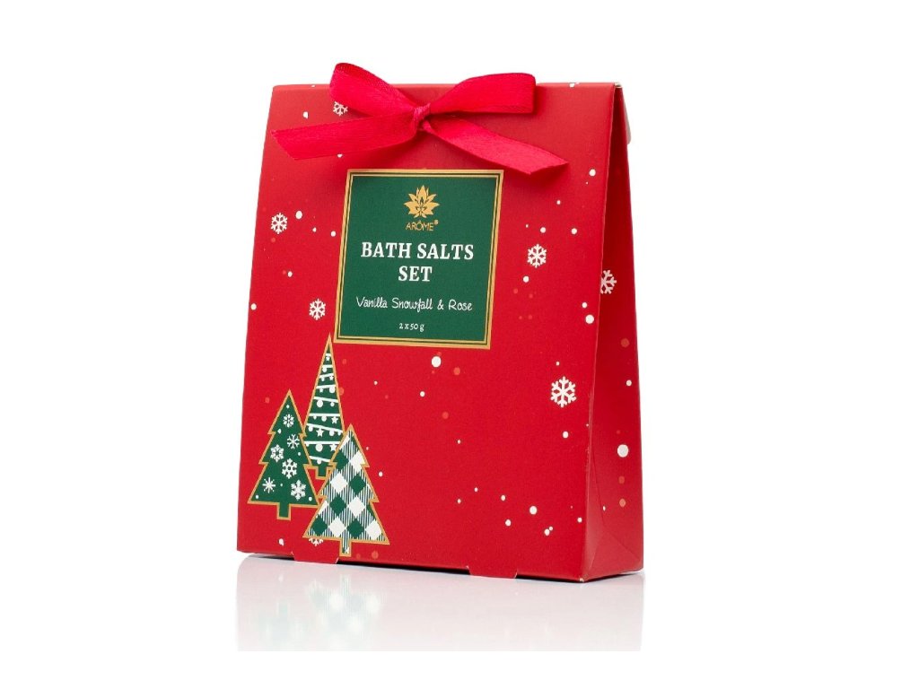 ARÔME - VANILLA SNOWFALL and ROSE Darčeková sada, 2x50g Kúpeľová soľ