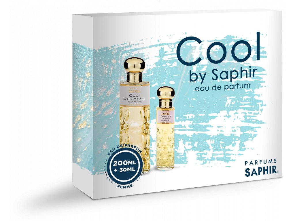 Saphir Cool dárkový set parfemovana voda 200 ml + 30 ml