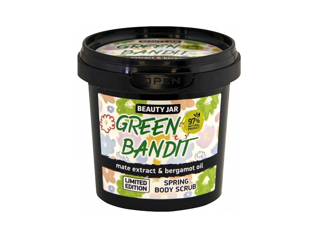 Tělový peeling s maté Green bandit scrub Beauty jar