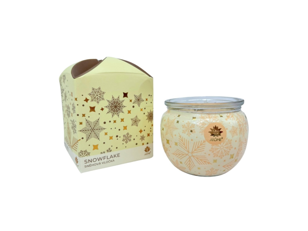 ARÔME - Sněhová vločka  Vonná svíčka 90 g