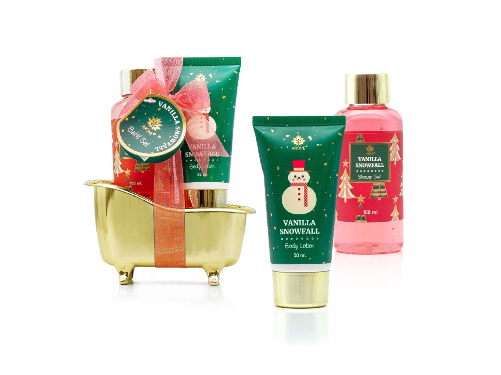 ARÔME - VANILLA SNOWFALL vanička  Dárková kosmetická sada - sprchový gel, tělové mléko