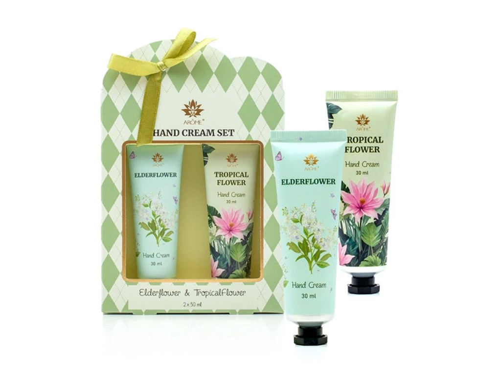 ARÔME - Elderflower and Tropical Flower Dárková sada 2 mini krémy na ruce