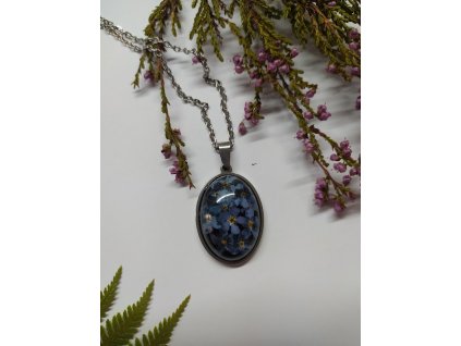 Pomněnkový náhrdelník