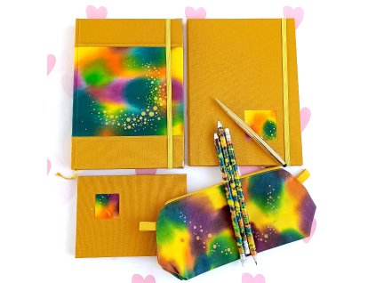 žlutá sada komplet zvrchu