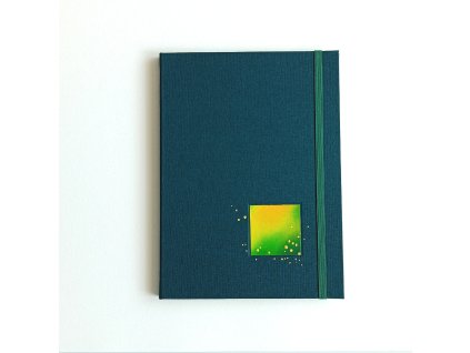 Zelený blok A5 nelinkovaný, design Krásný deník.