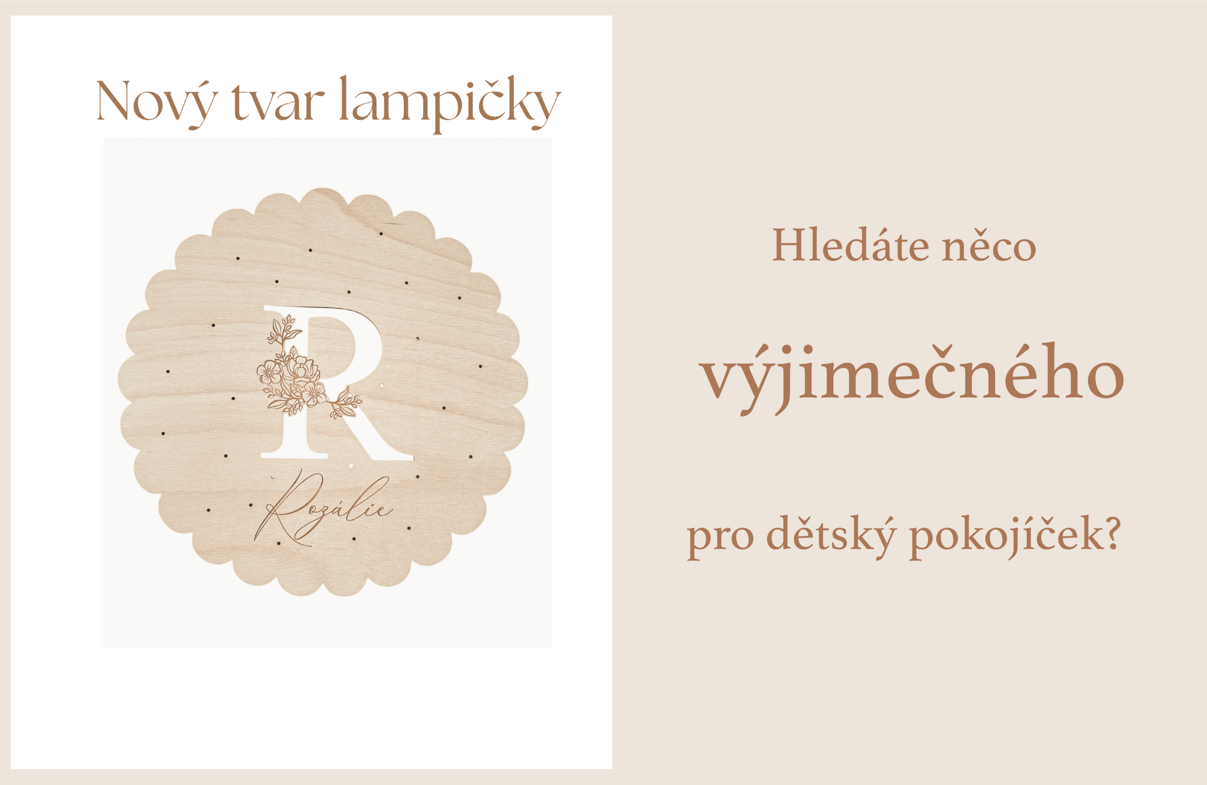 LED lampička vlnka se jménem na přání