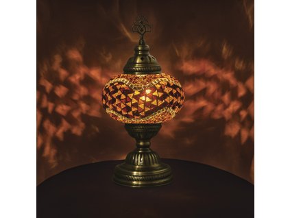 Orientální skleněná mozaiková lampa Konya - stolní