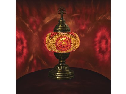 Orientální skleněná mozaiková lampa Aydin - stolní