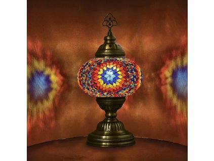 Orientální skleněná mozaiková lampa Bafra - stolní