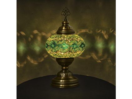 Orientální skleněná mozaiková stolní lampa Emir - ø skla 16 cm