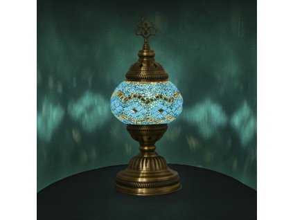 Orientální skleněná mozaiková lampa Fairuz - stolní