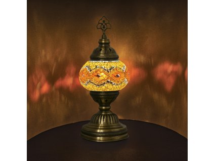 Orientální skleněná mozaiková lampa Hayfa - stolní