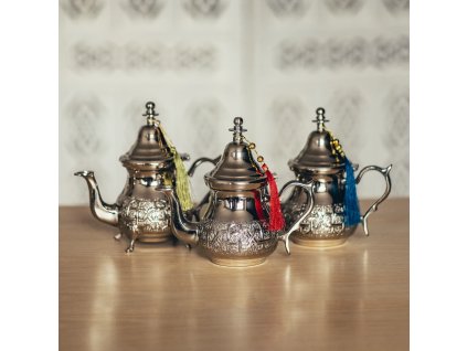 Arabská konvice na čaj Fatima 450ml - stříbrná