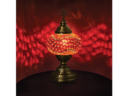 Orientální skleněná mozaiková lampa Arzu - stolní