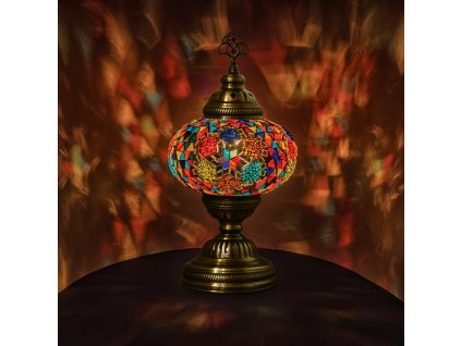 Orientální skleněná mozaiková lampa Belma - stolní