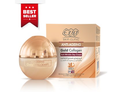 Eva Skin Clinic denní krém proti vráskám Gold Collagen SPF 15