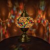 Orientální skleněná mozaiková stolní lampa Esila - ø skla 16 cm