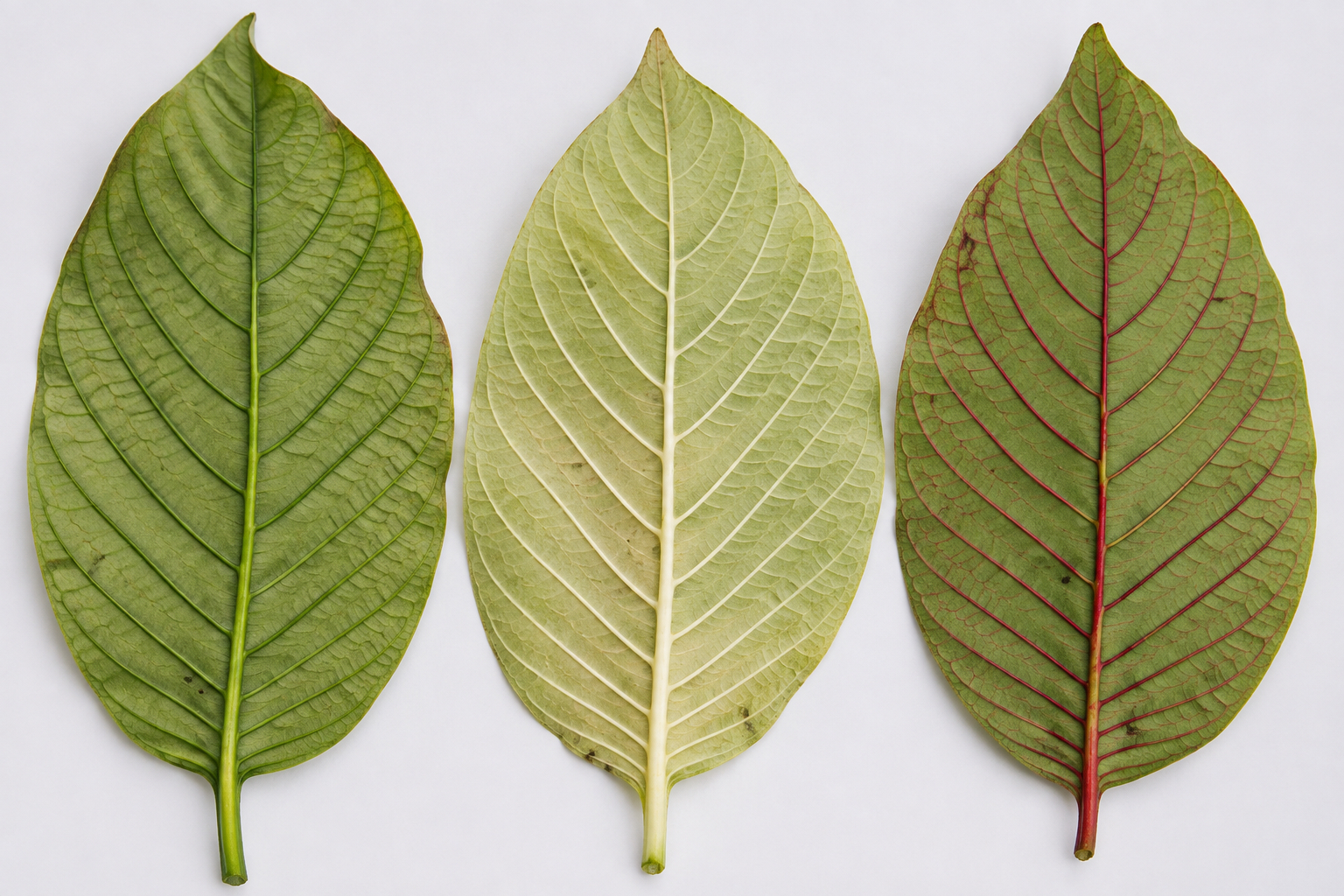 Zelený, červený a bílý kratom: co znamená barva listu