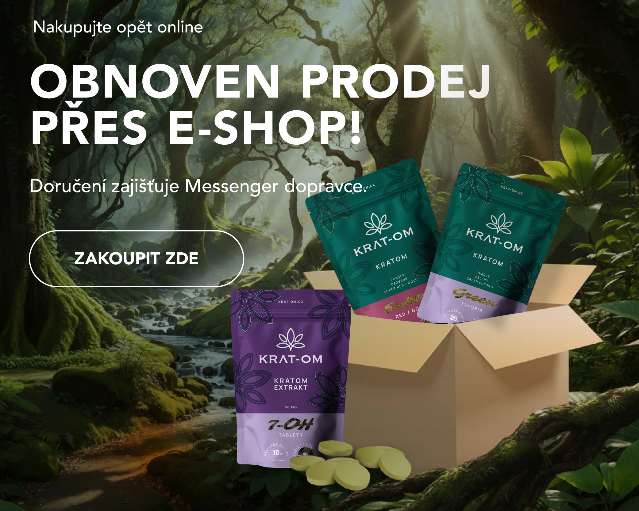 E-shop s kratomem a 7OH tabletami znovu spuštěn, nakupuj kratom online nakupuj na www.krat-om.cz