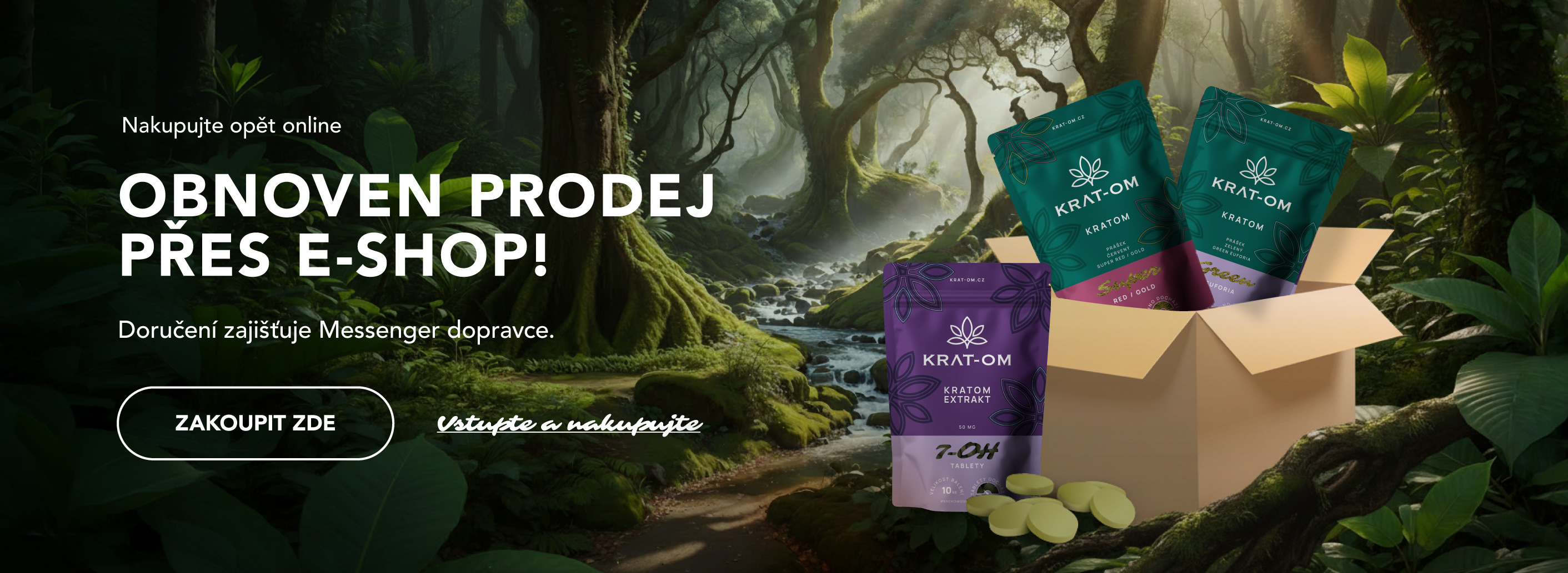 E-shop s kratomem a 7OH tabletami znovu spuštěn, nakupuj kratom online nakupuj na www.krat-om.cz