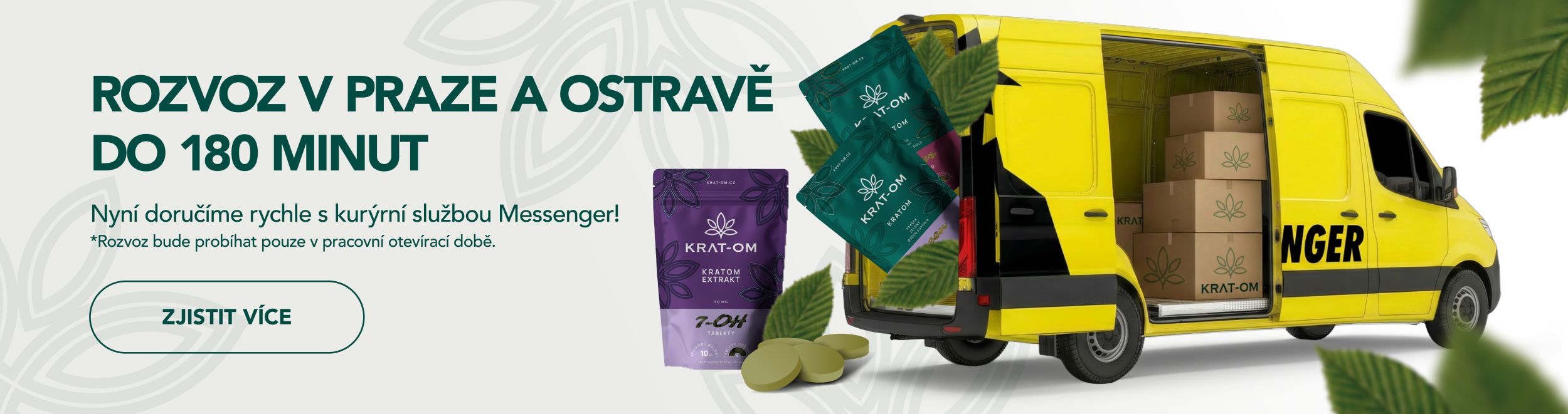 Kratom Express rozvoz Praha a Ostrava do 180 minut. Objednej si Kratom a 7OH z pohodlí domova.
