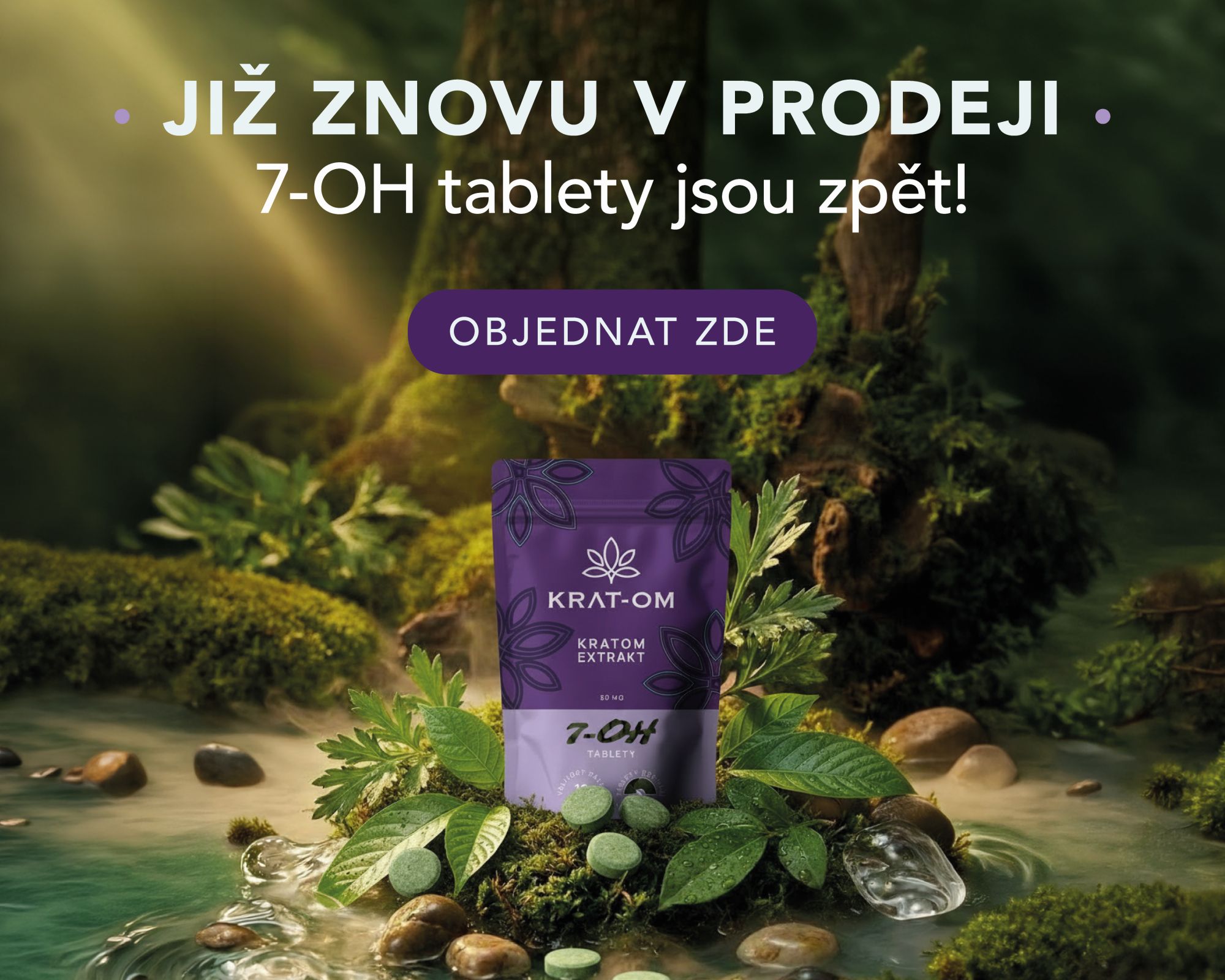 Tablety 7-OH 50mg opět v prodeji v Praze a Ostravě. Balení obsahuje 10 kusů tablet, každá obsahuje 5mg prémového extraktu 7OH již za 499 Kč!