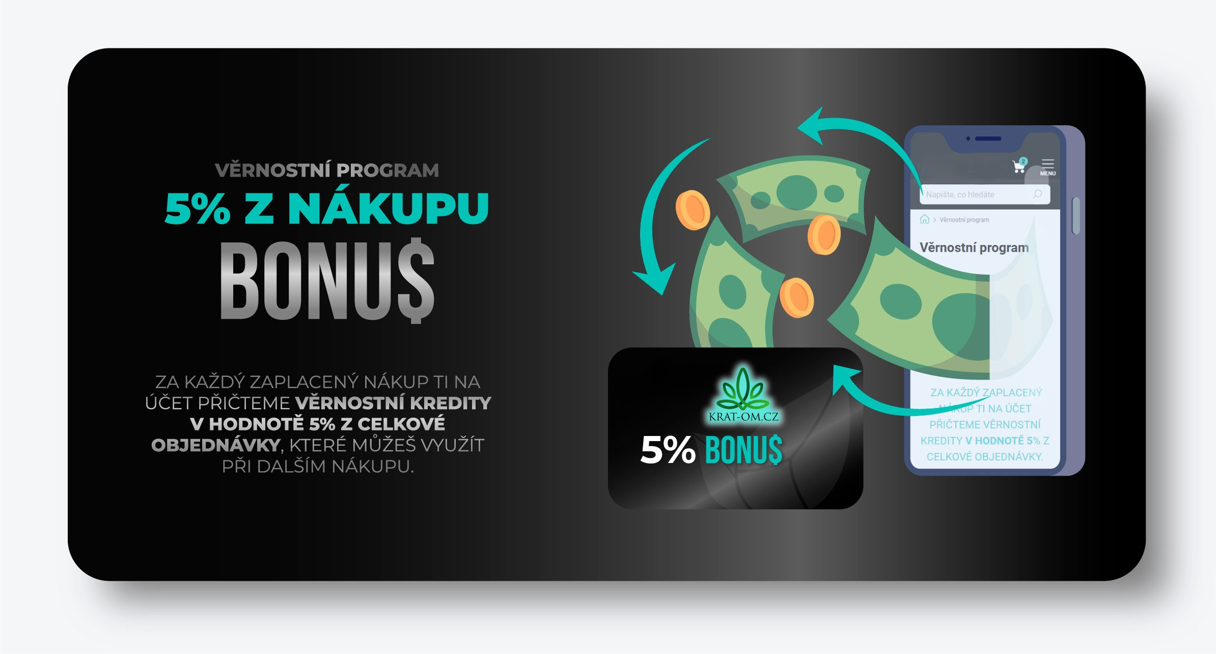 Věrnostní program – 5 % zpět z nákupu