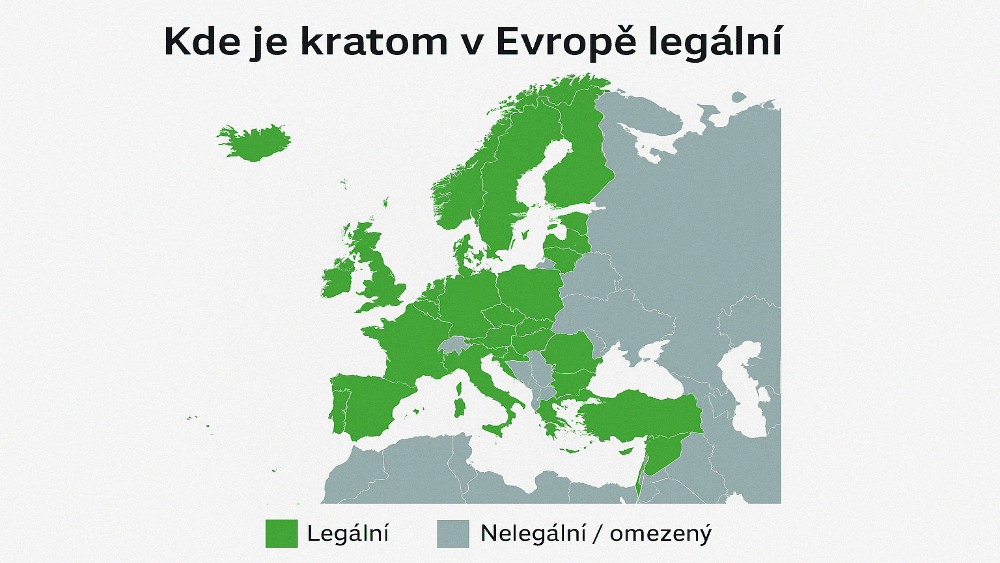 Kde je kratom v Evropě legální a kde se mu raději vyhnout?
