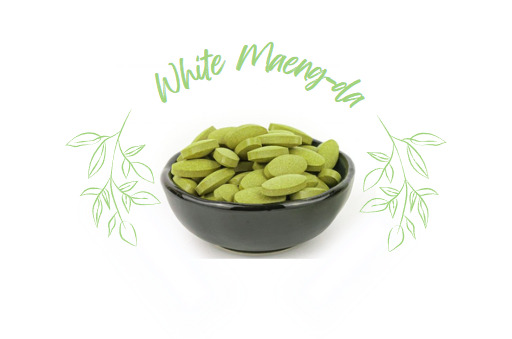 White Maeng Da kratom tablety