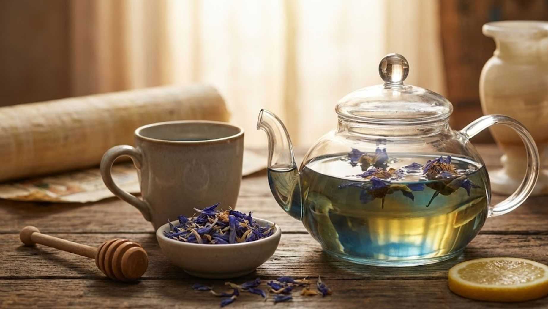 Wie bereitet man Tee aus blauem Lotus zu?