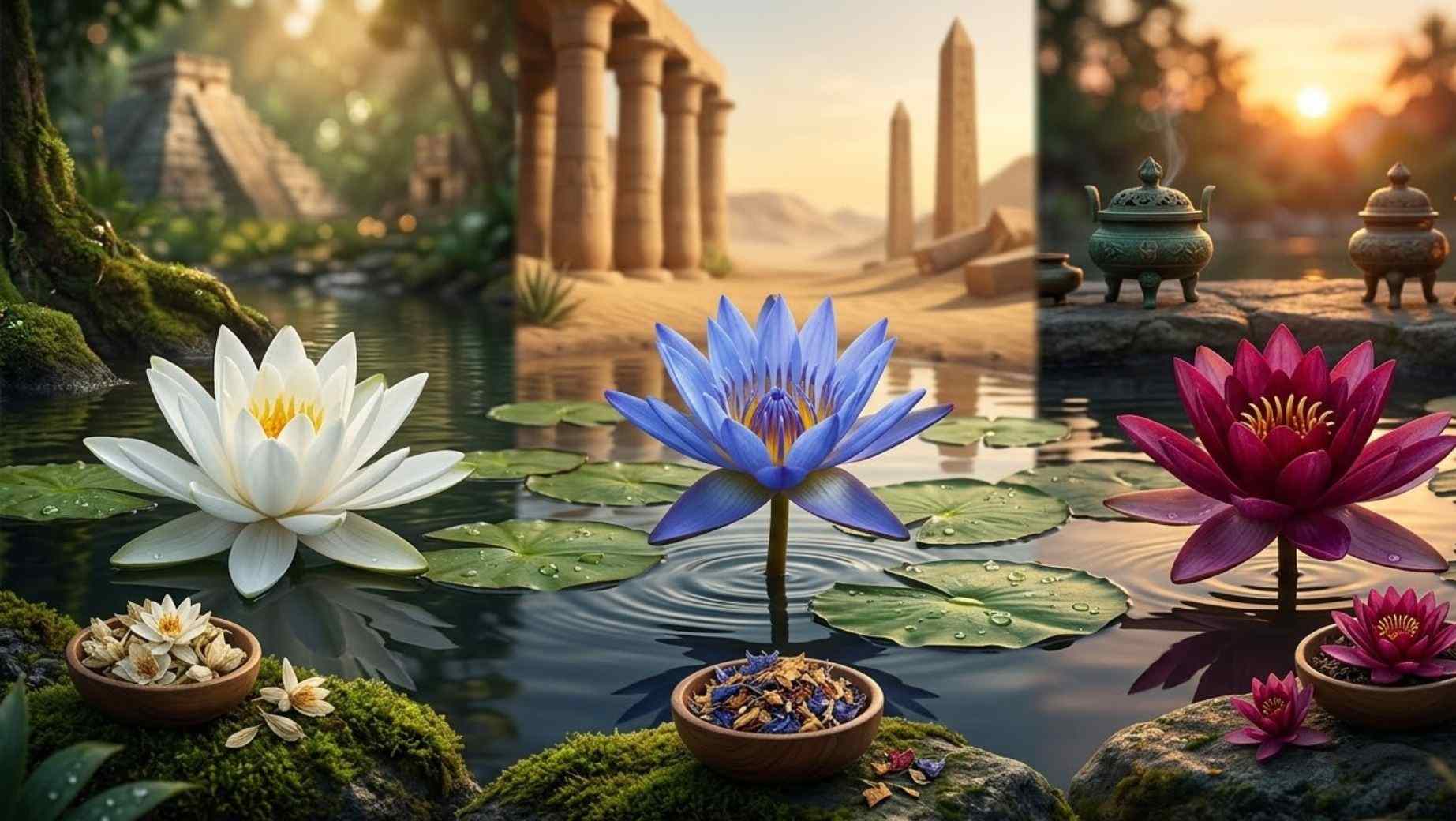 Blauer Lotus vs. Roter und Weißer Lotus: Vergleich und Wirkungen