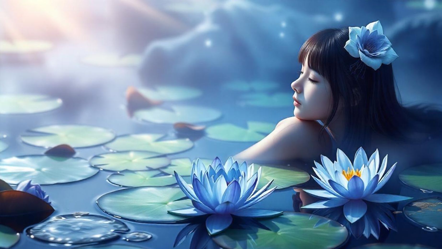 Lucid dreaming with blue lotus