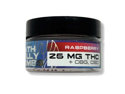 Raspberry THC Jelly Bath Bombs – Málnás fürdőzselé (25 mg THC)