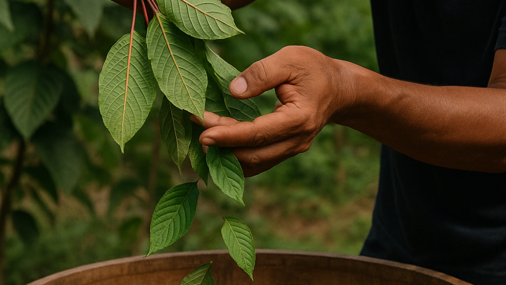 Cesta kratomu: od listu k prášku – proces zberu a spracovania