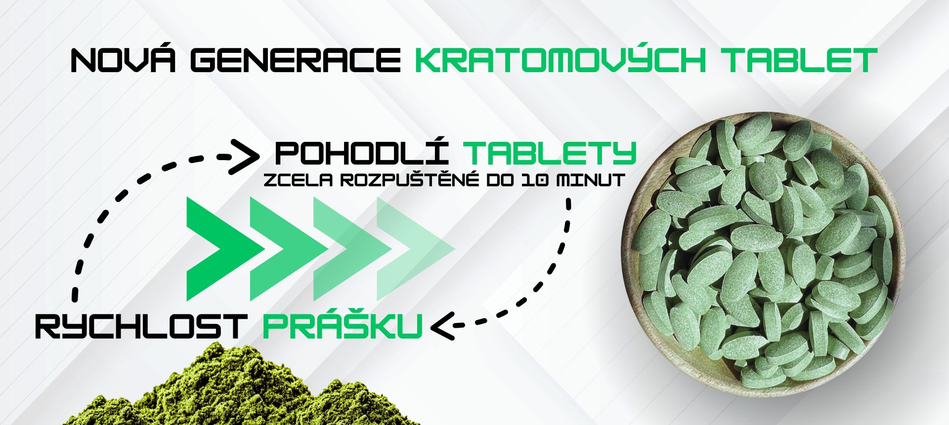 Super Green kratom tablety